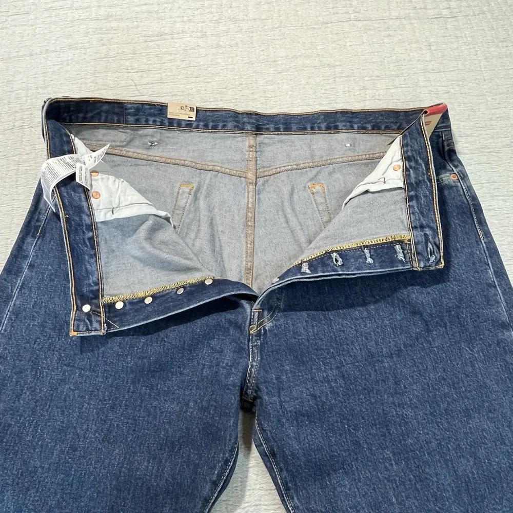 NWT MEN'S LEVI JEANS‎ 501 Original Straight Button Fly Stretch 44X34